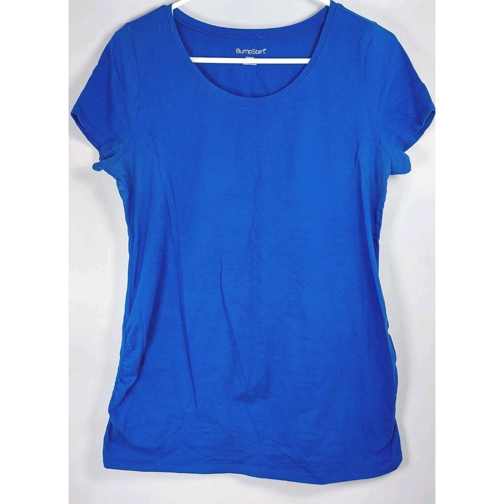 Bump Start Maternity Basic Short Sleeve Tshirt Size Medium Royal Blue